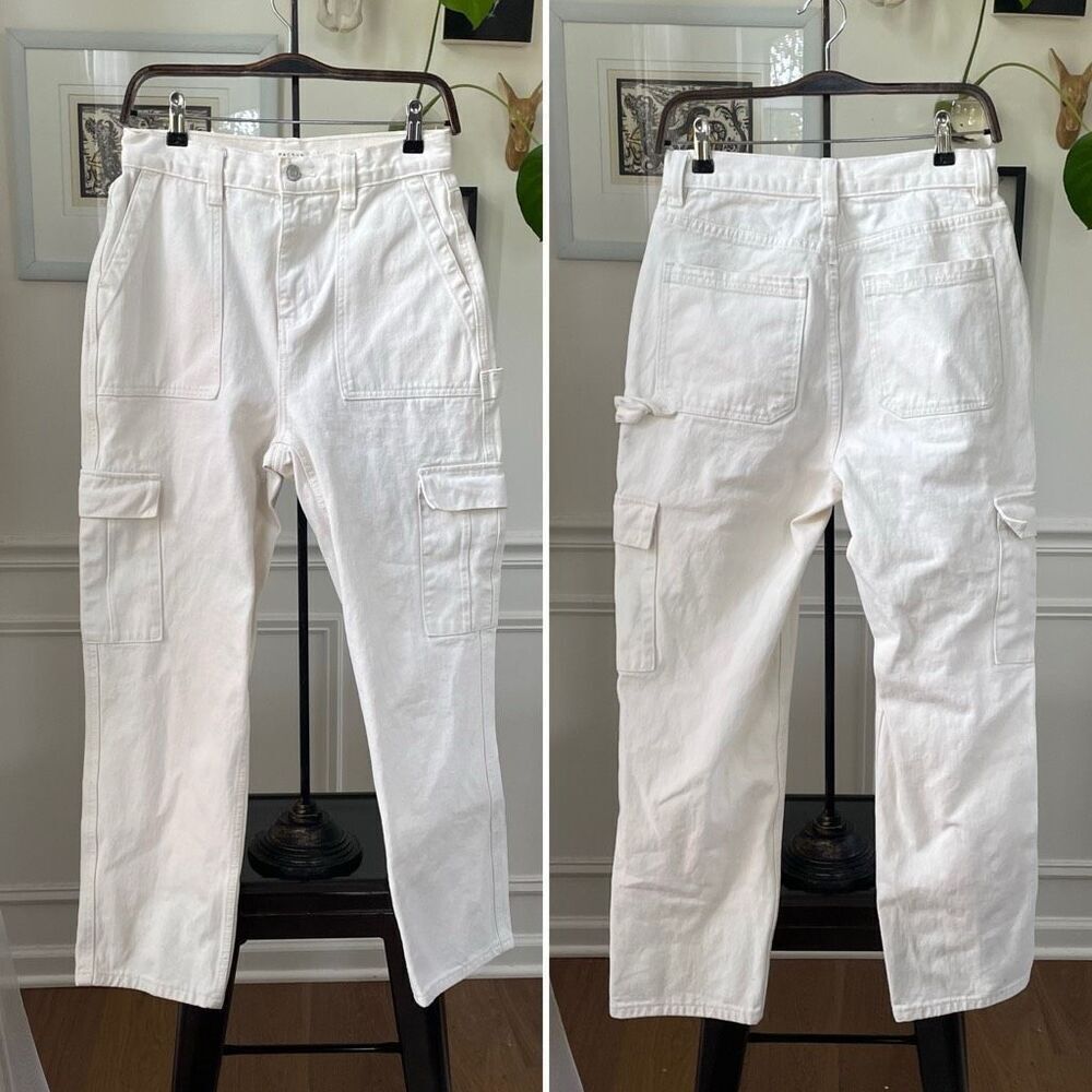 PacSun White Cargo Dad Jeans $60 28
